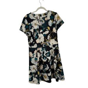 Eliza J Black Floral Dress